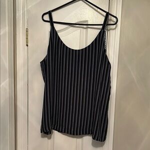 Black and White Striped Women's Top